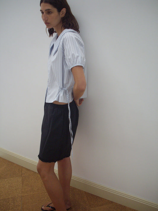 Double Collar Shirt - Mineral Stripe