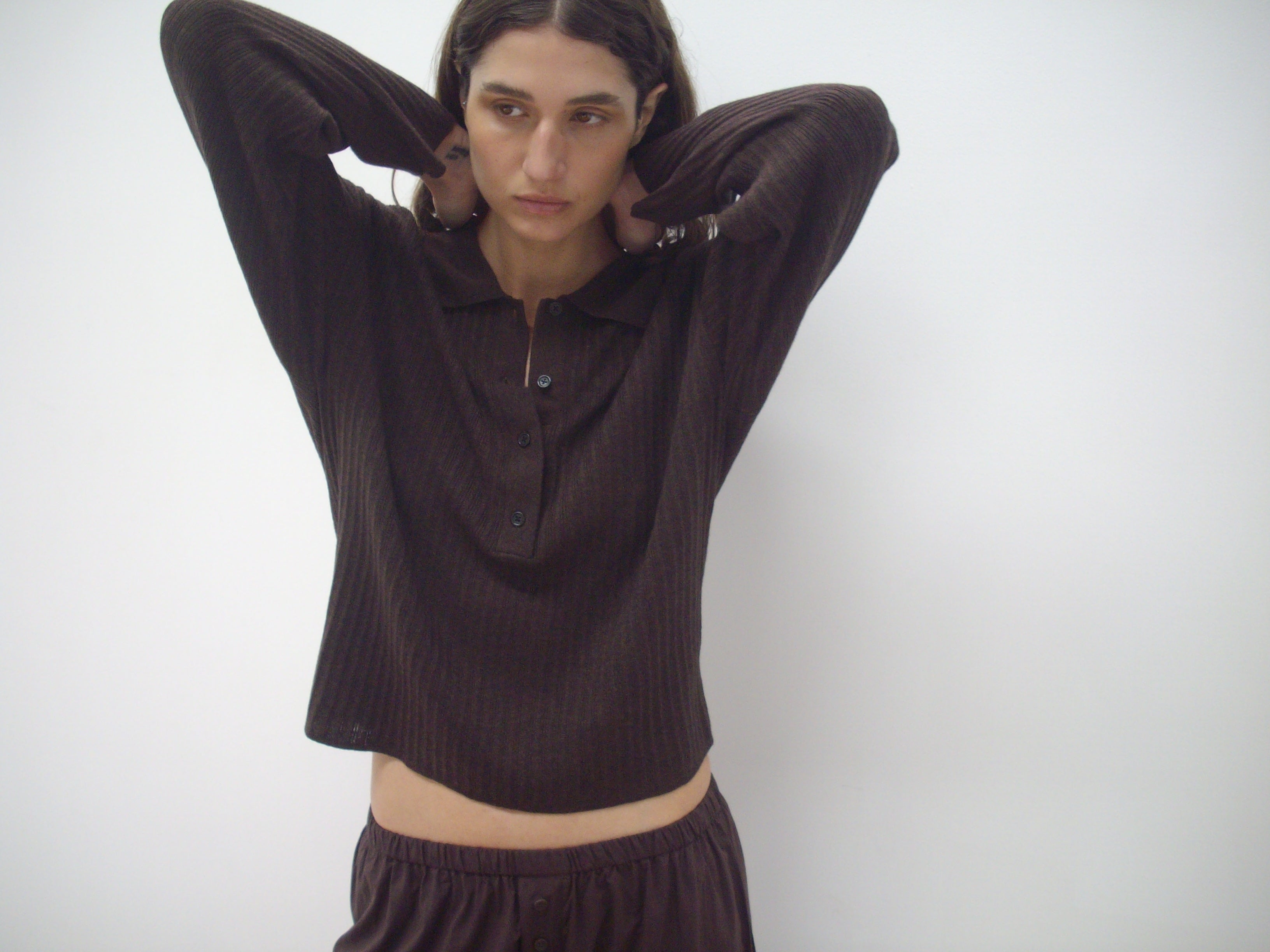 Polo Knit - Dark Almond – Deiji Studios US