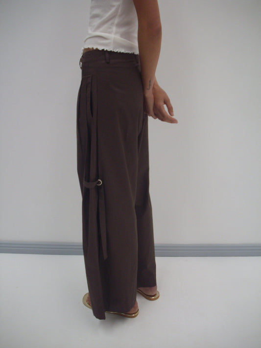 Tab Pant - Dark Brown
