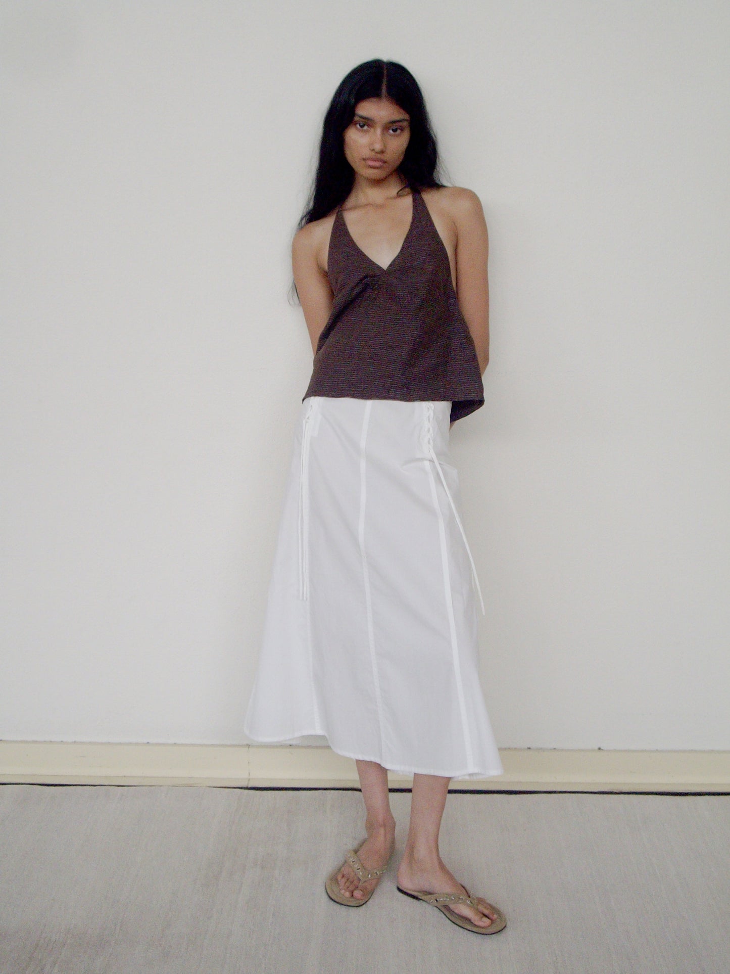 Double Lace Up Skirt