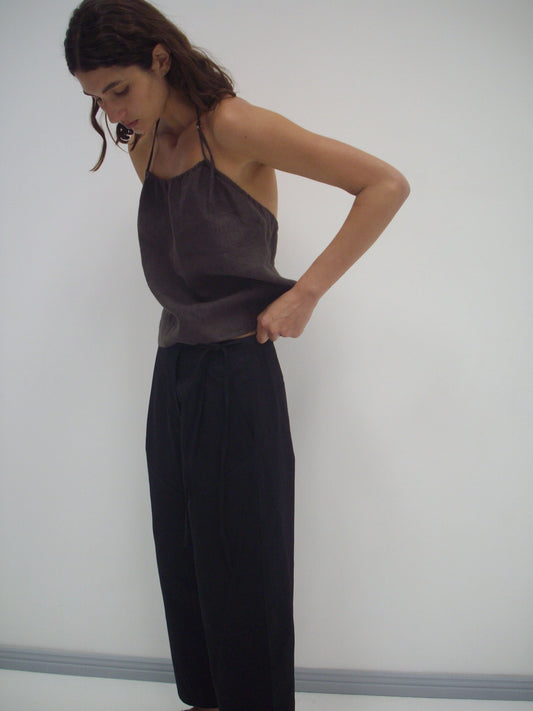 Flag Tie Pant - Black
