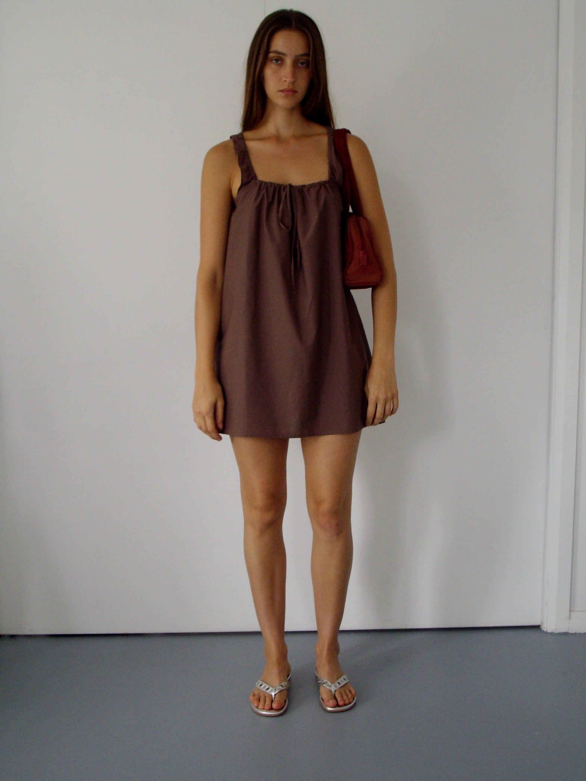 deiji studios brown dress Deiji Studios Double Seam Dress In Chocolate - 30% Off