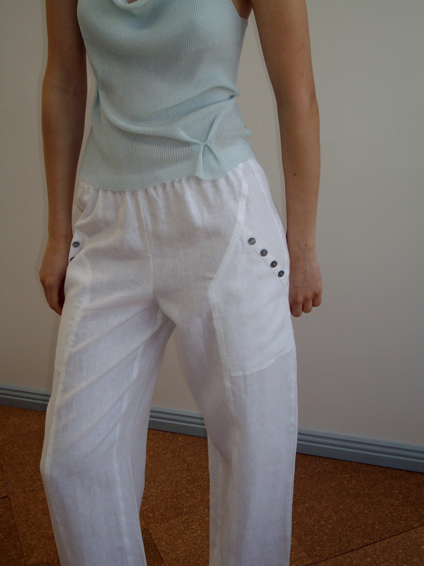 Angle Pocket Pant - White