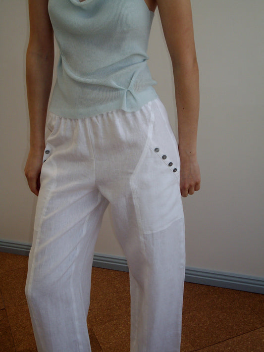 Angle Pocket Pant - White