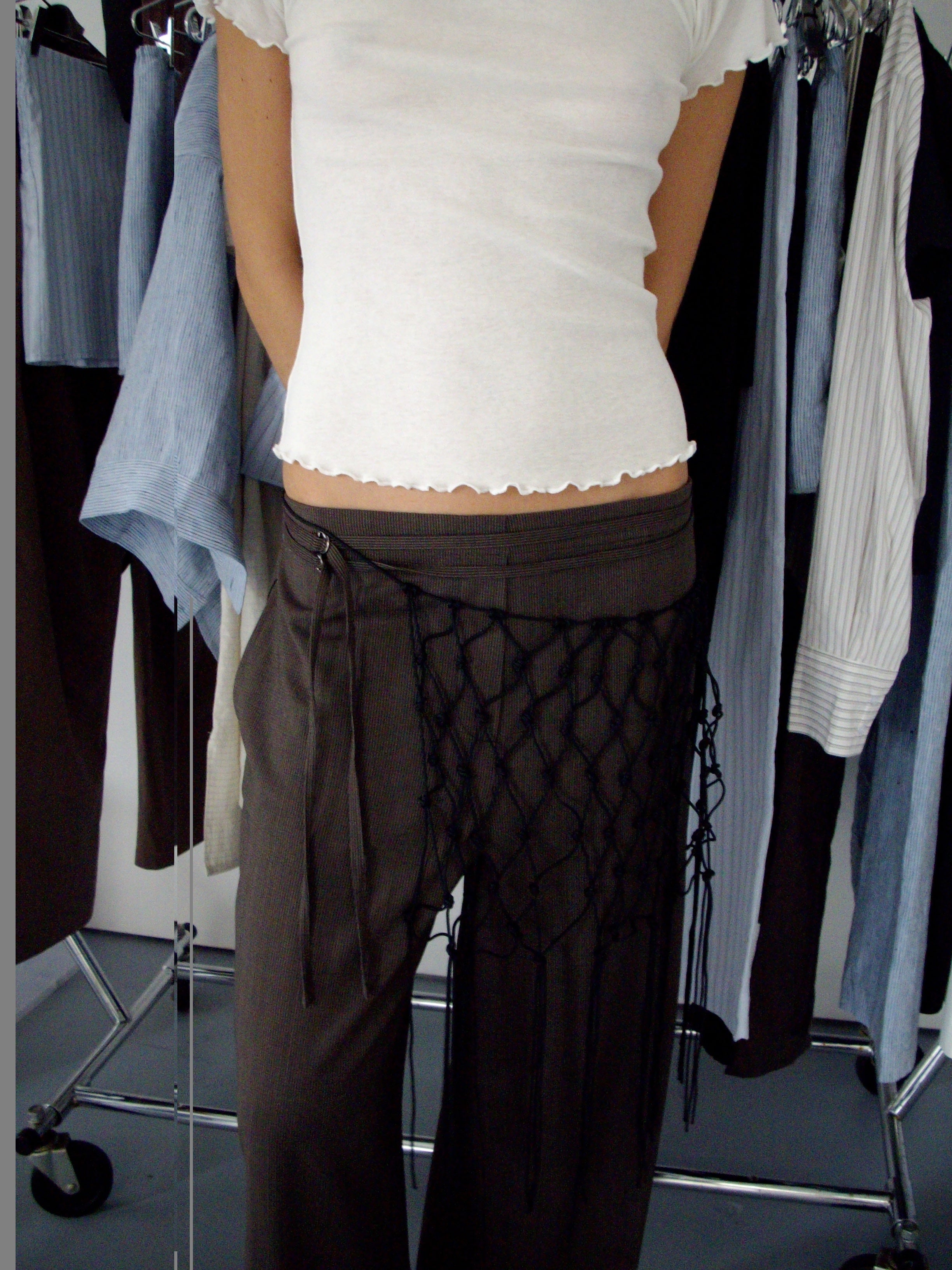 Double Belted Pant - Brown Stripe – Deiji Studios US
