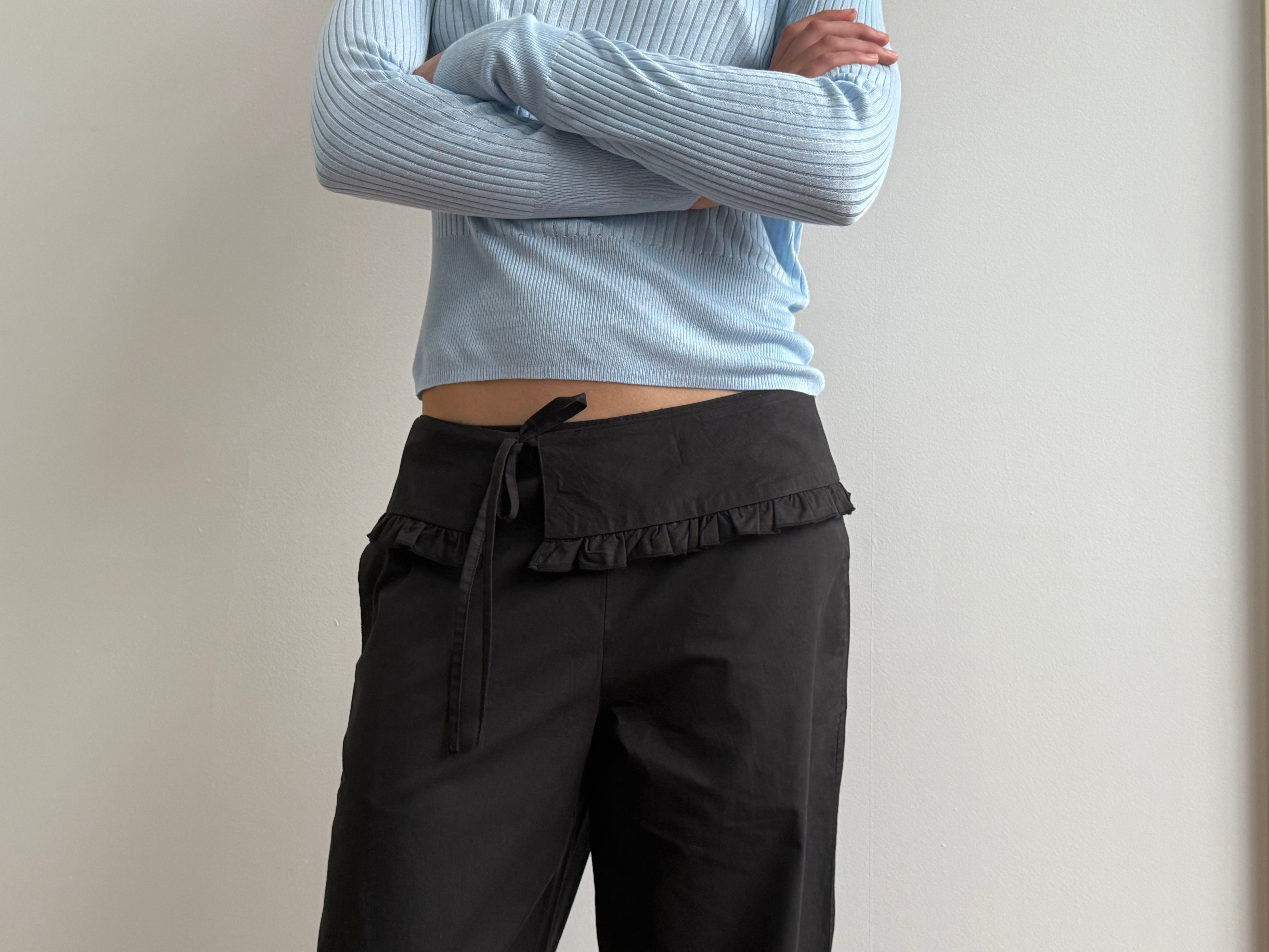 Flounce Belt Pant - Black – Deiji Studios US