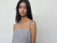 Linen Strap Dress - Haze Blue