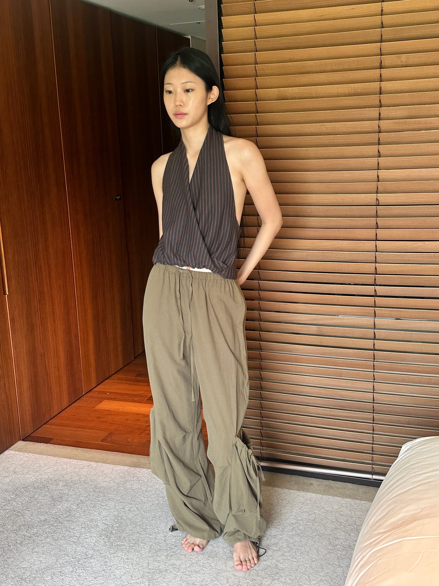 Drawcord Pocket Pant - Khaki