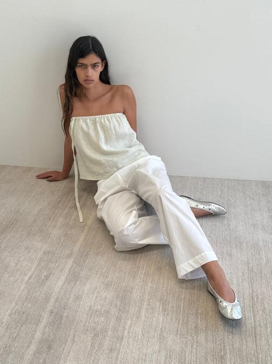 Button Strap Top - Pastel Pistachio