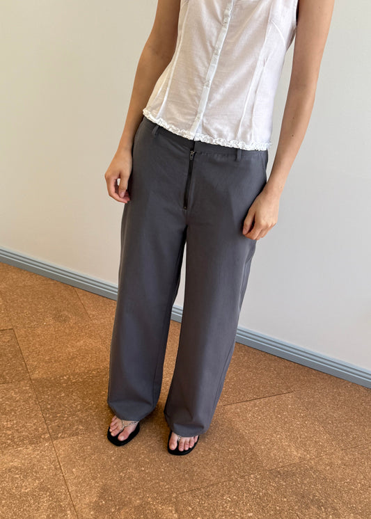 Zip Pant  - Charcoal