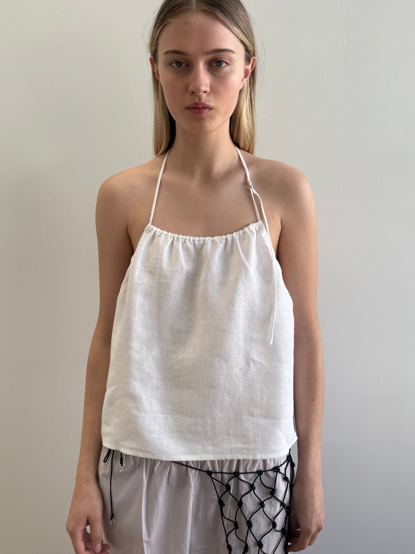 O Ring Halter - White