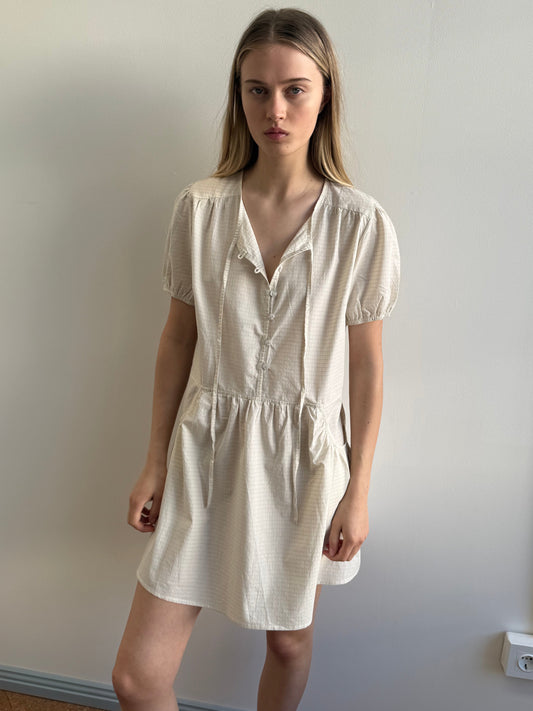 Pocket Mini Dress - Bone Check