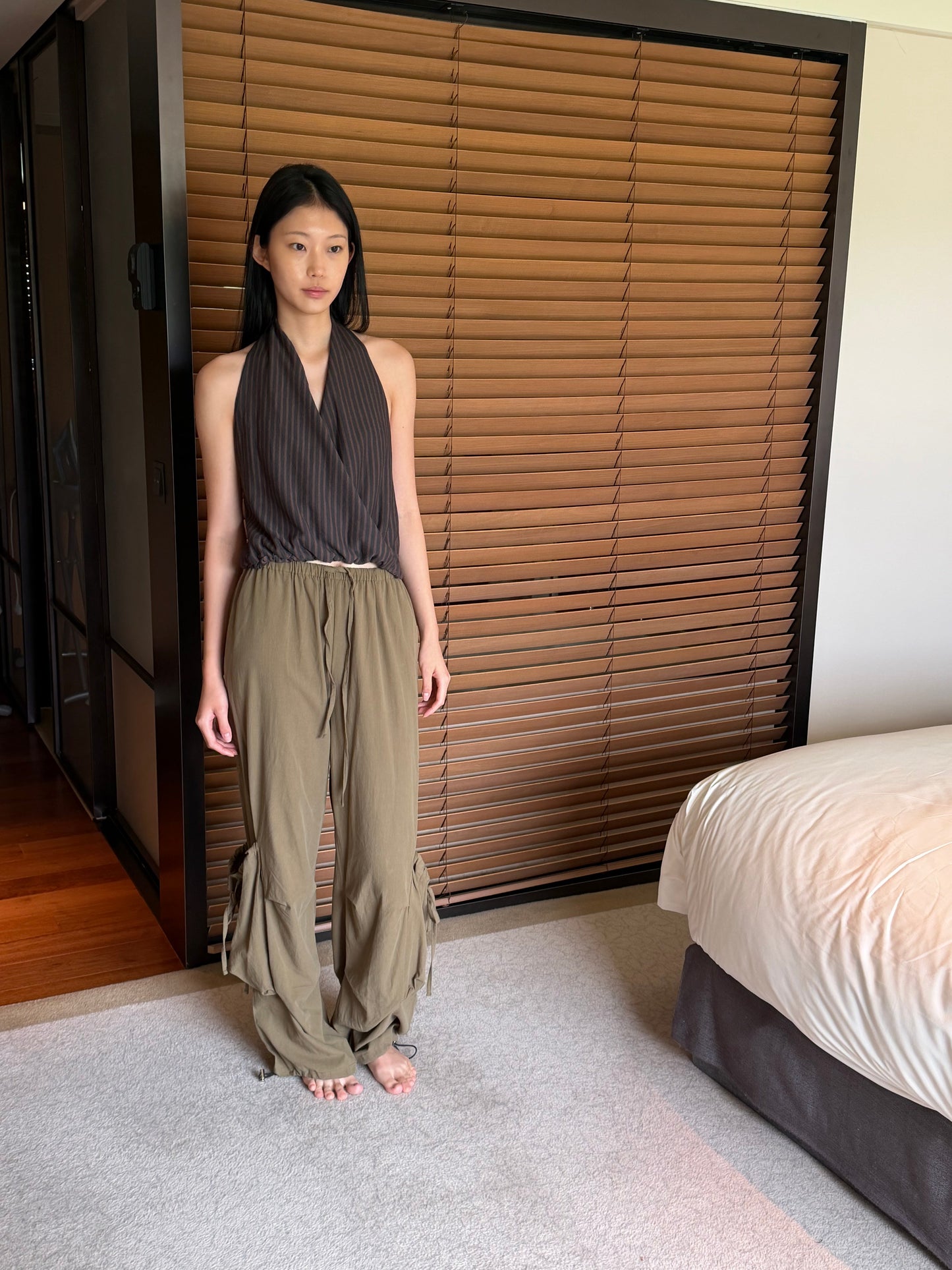 Drawcord Pocket Pant - Khaki
