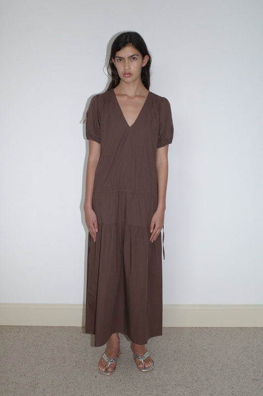 Waistcord Dress - Carob Check