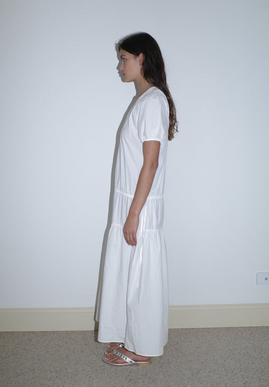 Waistcord Dress - White
