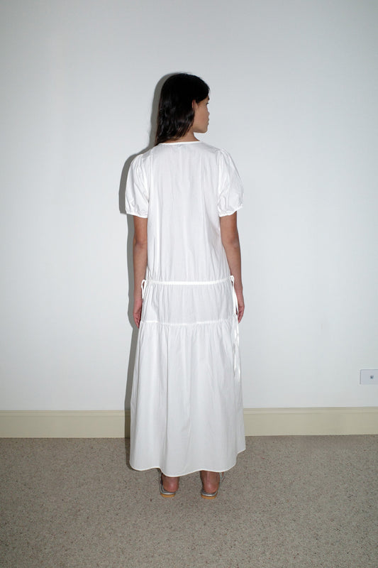 Waistcord Dress - White