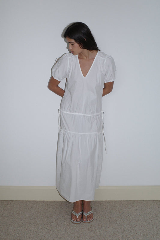Waistcord Dress - White
