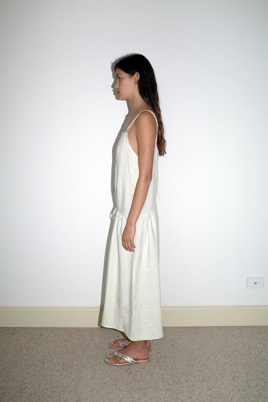 Linen Strap Dress - Pastel Pistachio