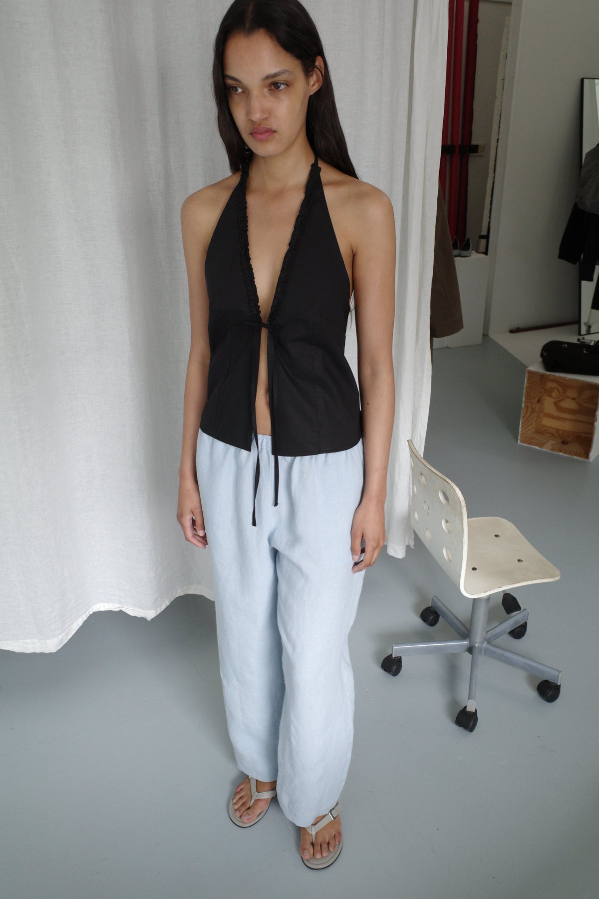 Linen Ease Trouser - Air Check