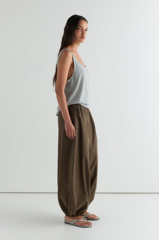 Balloon Pant - Garden Check
