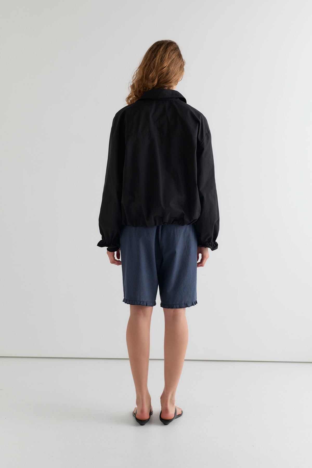 Fine Pleat Jacket - Black