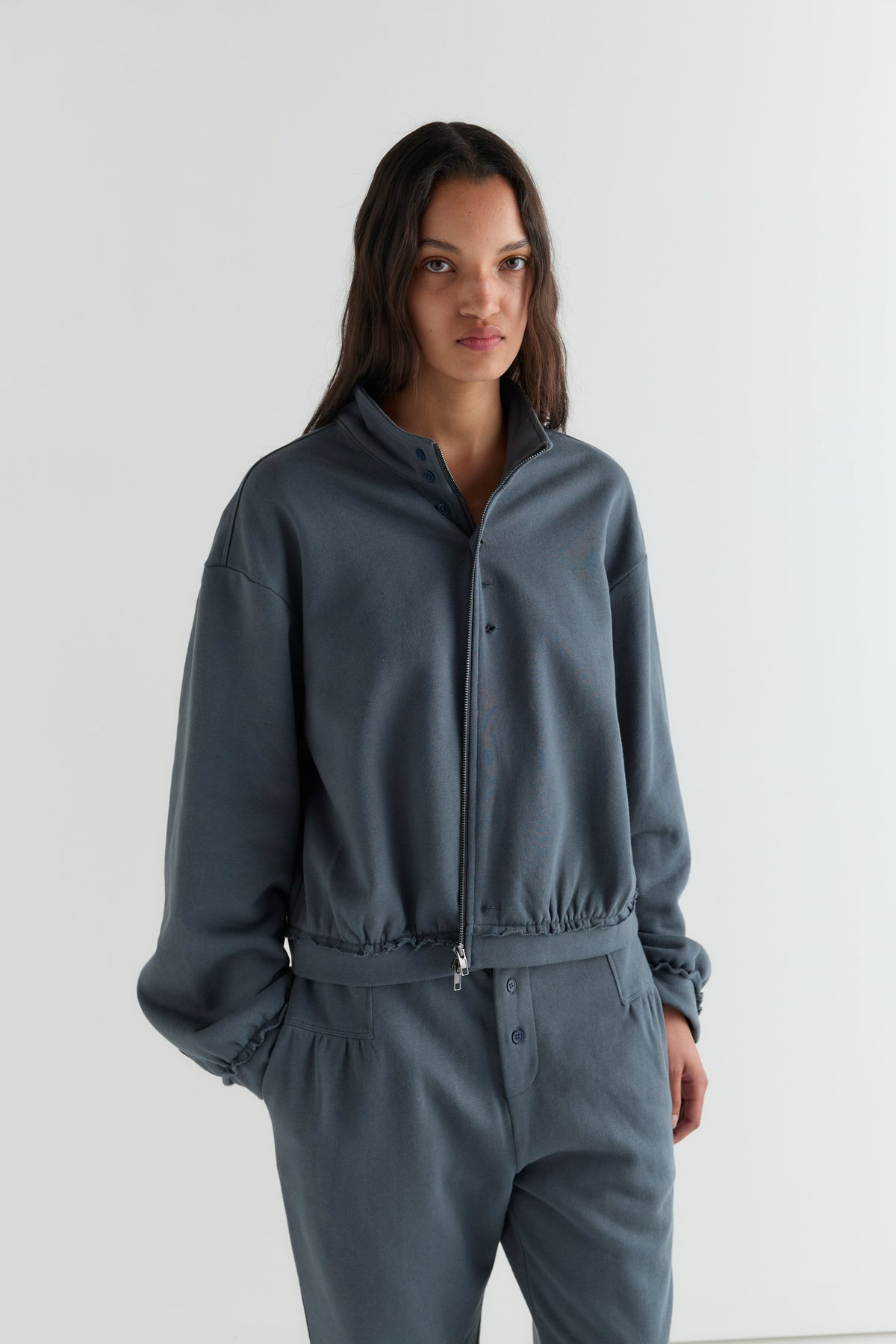 Frill Jumper - Blue  Slate