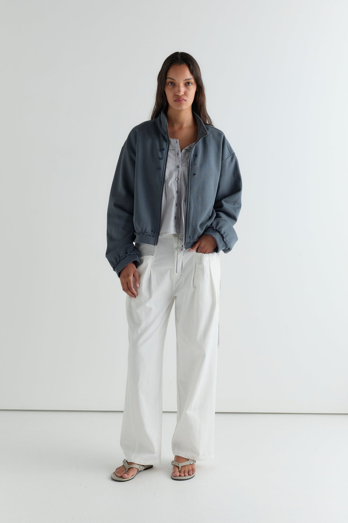 Frill Jumper - Blue  Slate