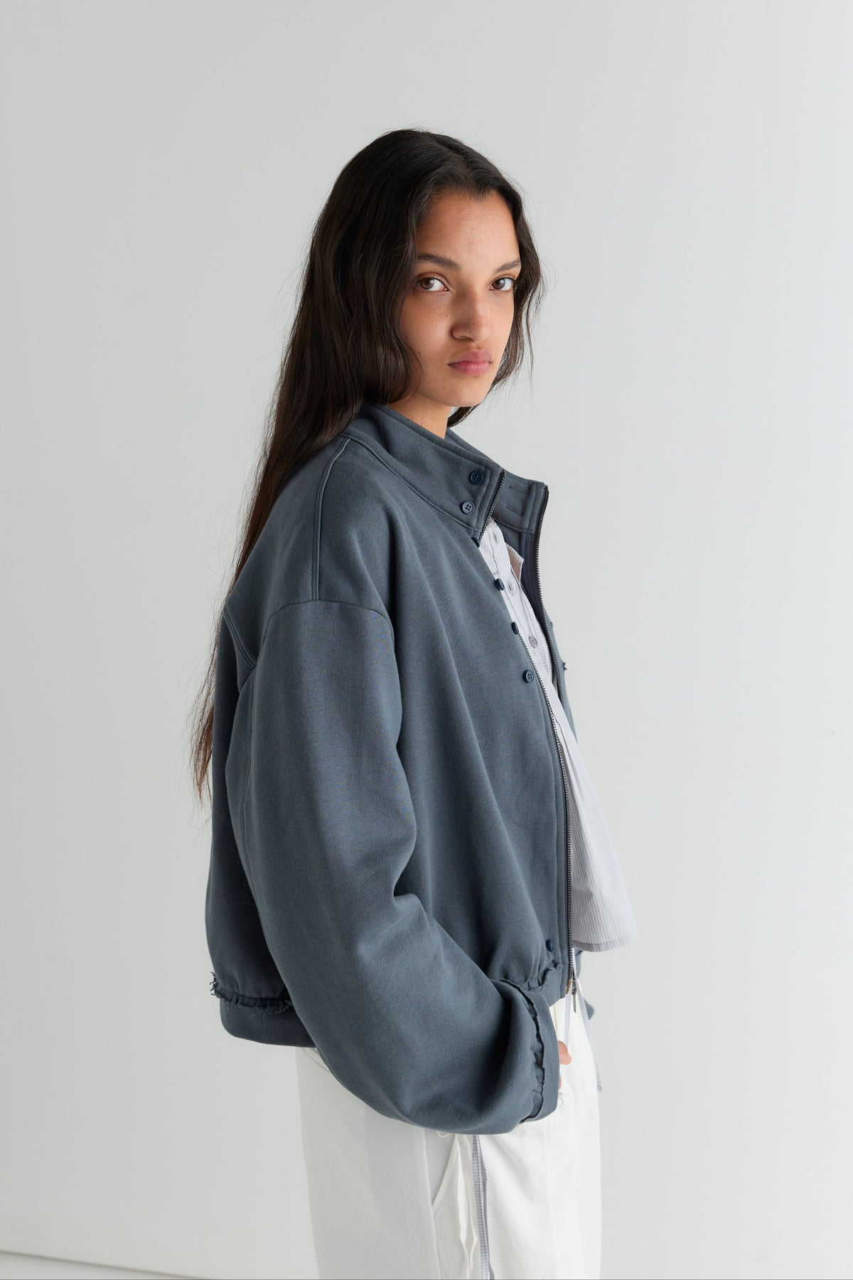Frill Jumper - Blue  Slate