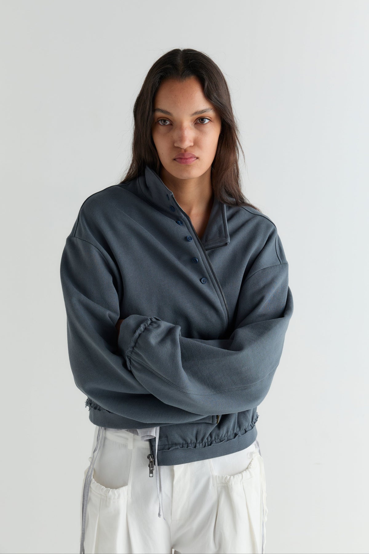 Frill Jumper - Blue  Slate