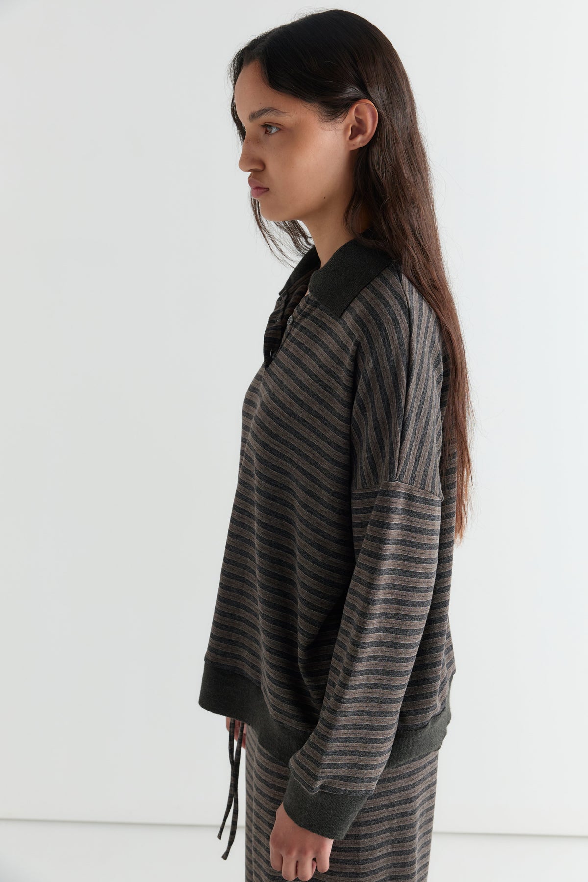 Lounger Polo - Brown Stripe