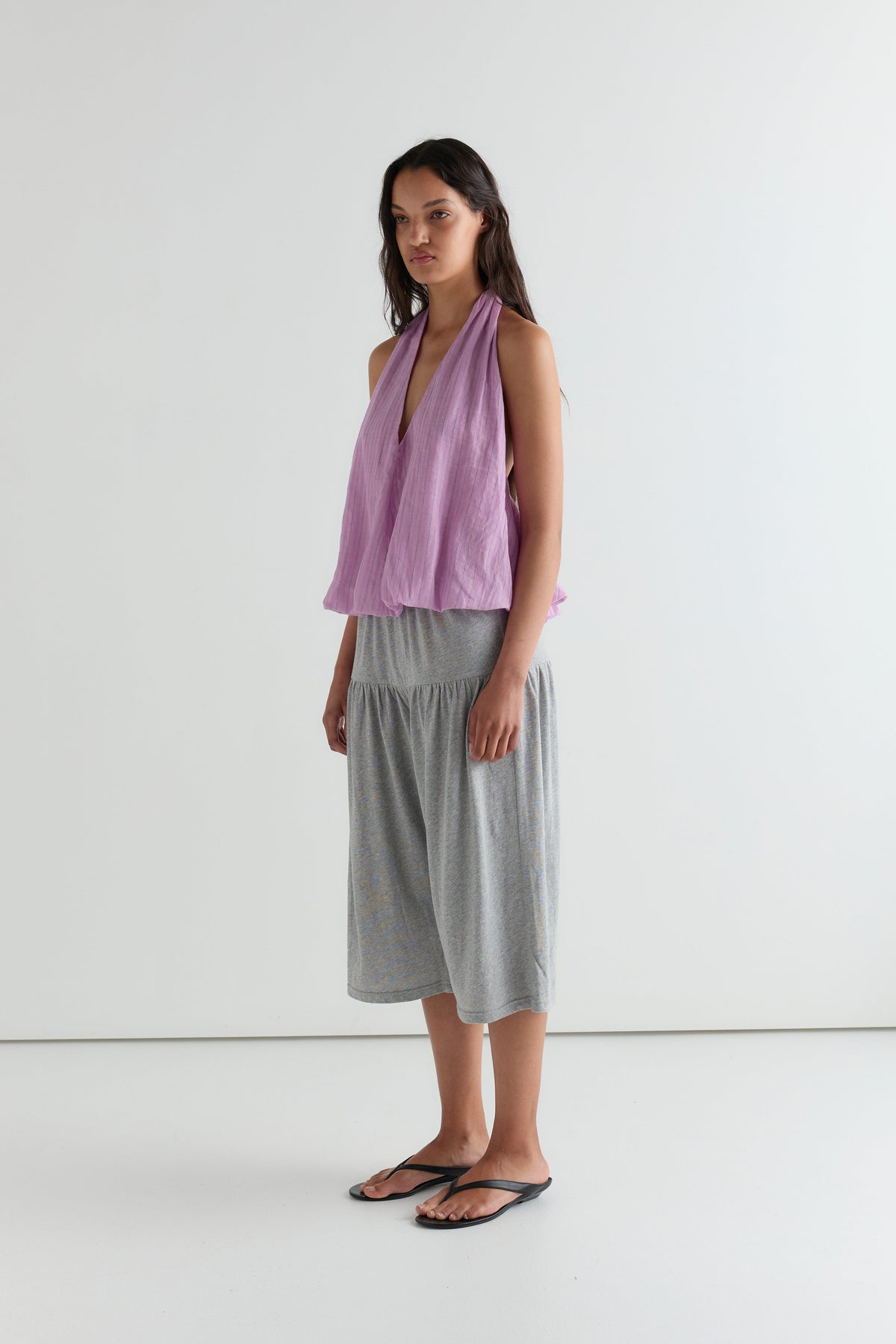 Mid Jersey Lounger - Grey
