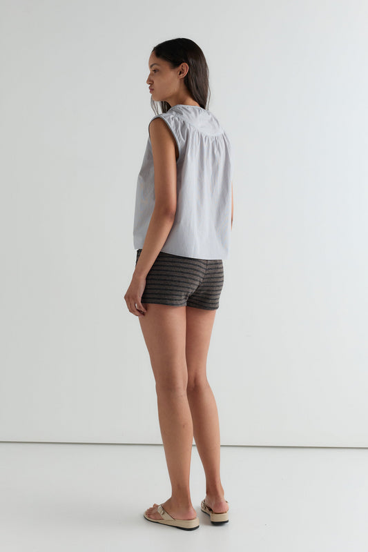 Mini Pocket Short - Brown Stripe