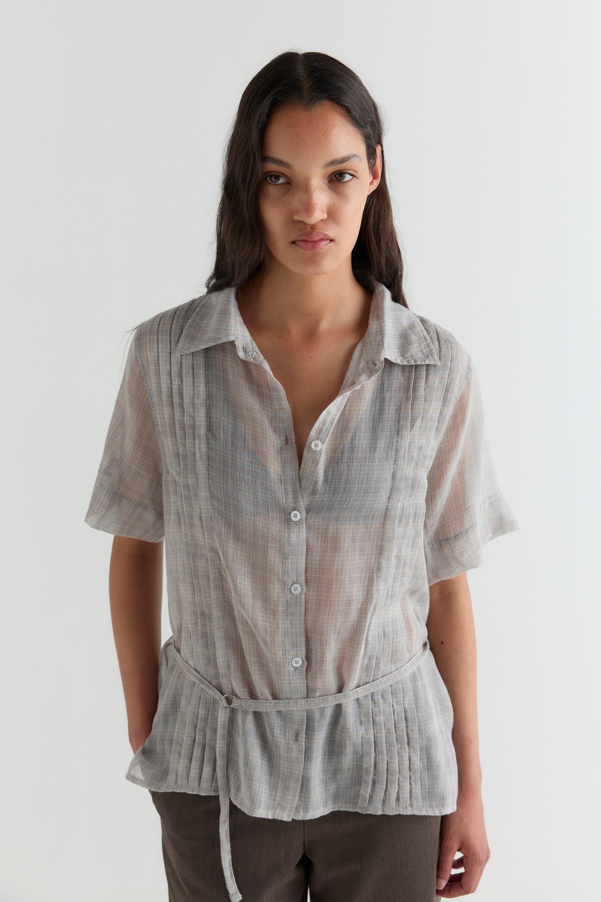 Linear Shirt - Honey Check