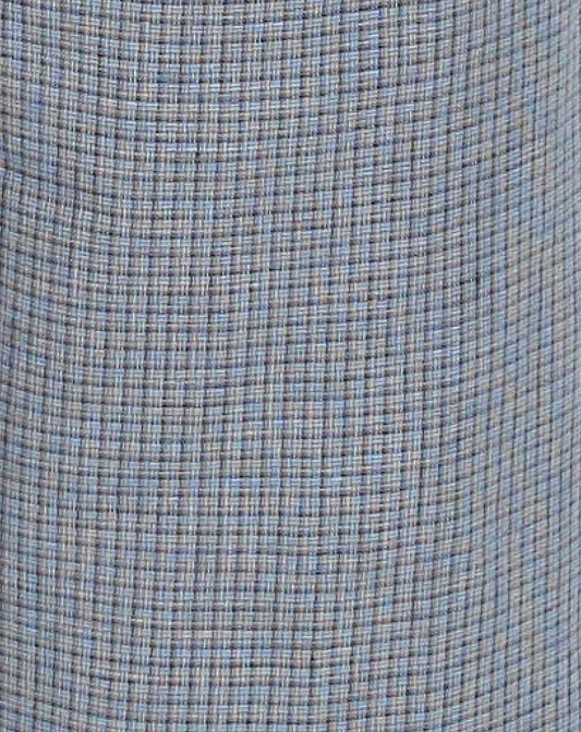 Close-up of the Indigo Check fabric by Deiji Studios: a fine indigo and grey micro-check linen, shown flat.