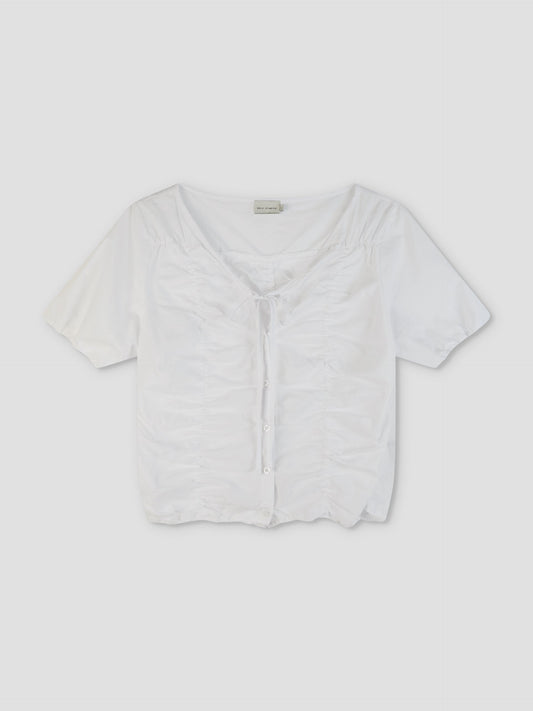 Crinkle Top - White