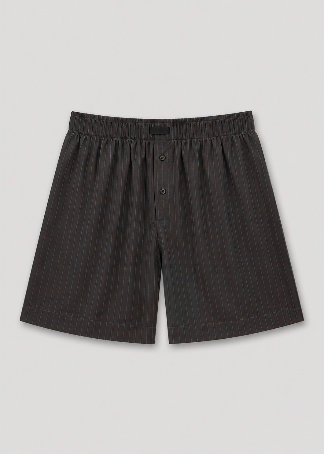 Wool Boxer Short - Charcoal Stripe