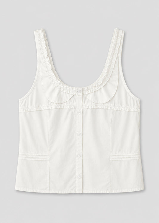 Frills Top - White