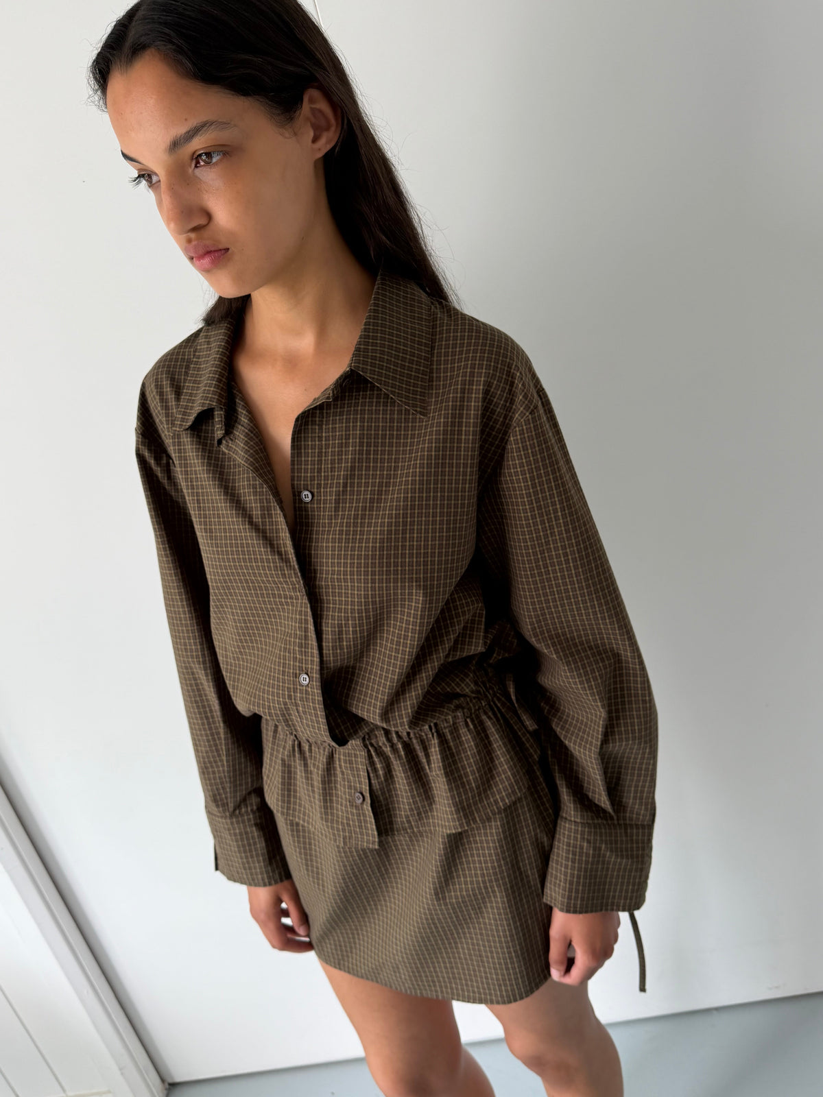 Collar Dress - Garden Check