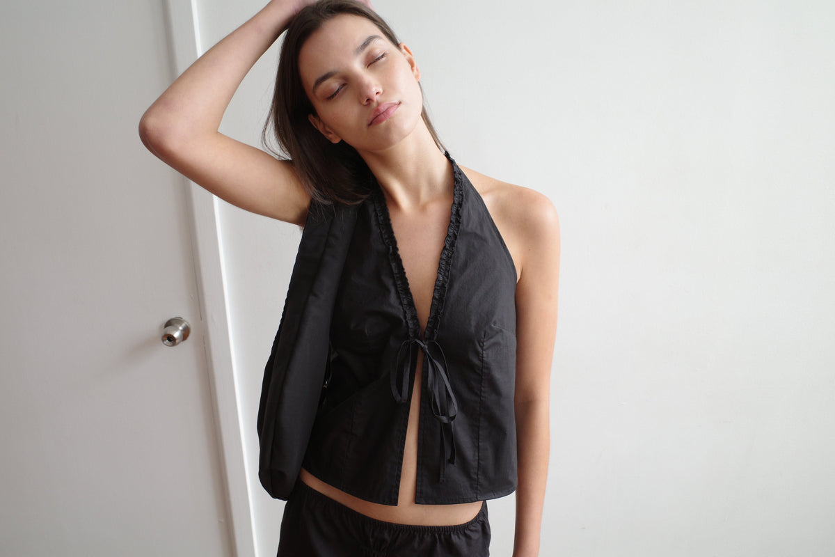 Open Frill Halter