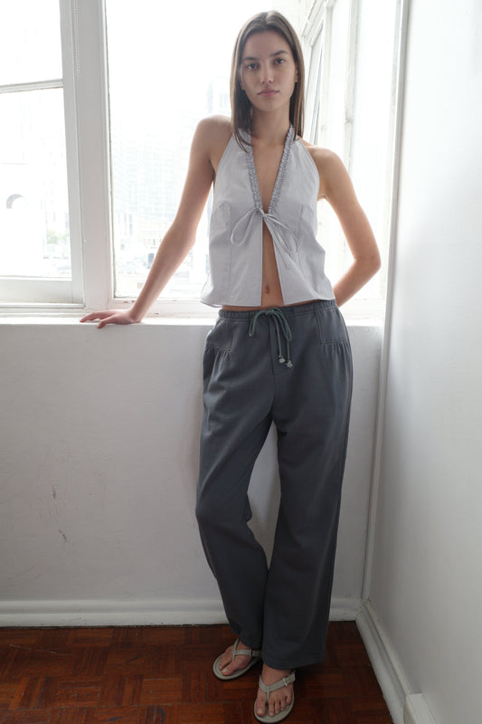 Frill Trackpant - Blue  Slate