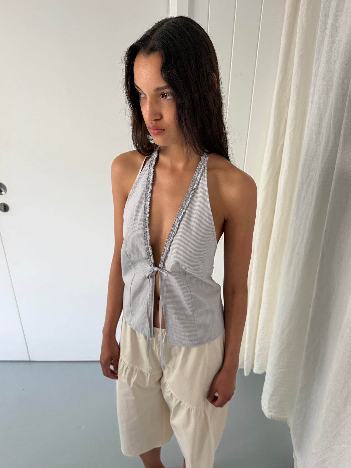 Open Frill Halter