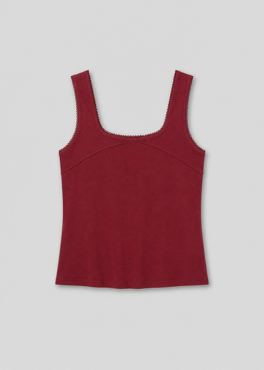Piping Tank - Crimson